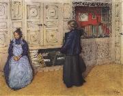 Carl Larsson Mother and Daughter oil painting on canvas